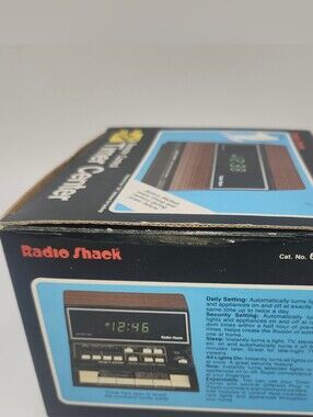 Vintage Radio Shack Remote Control T X10-020211 Wood Grain VFD Fluorescent Clock